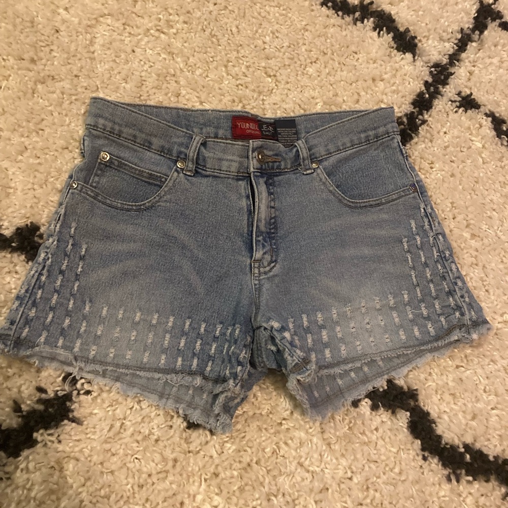 “Younique” jean shorts.
